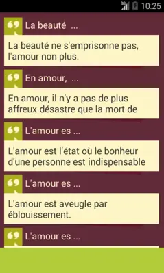 Proverbes et Citations android App screenshot 1